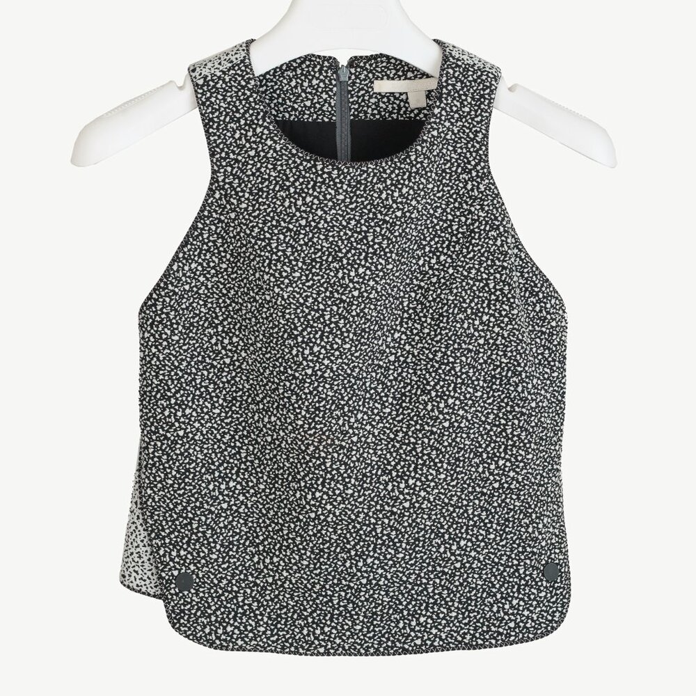 Jonathan Simkhai PF/15 Black & White Speckled Jacquard Sleeveless Top